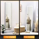 HOMCOM LED Lighted Full Length Mirror, Floor Standing or Wall Mount Bedroom