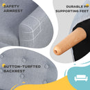 HOMCOM Kids Mini Sofa Children Armchair Seating Bedroom Playroom Furniture Grey