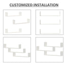 HOMCOM Set of 3 Wooden Floating Shelves Wall Mount CD DVD Storage Display White