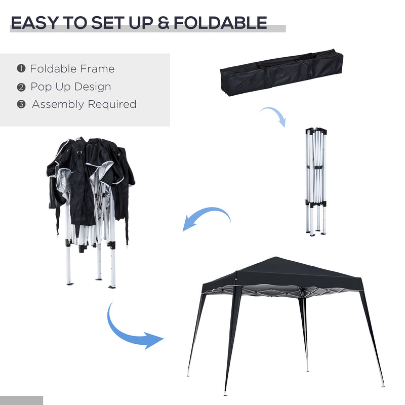 Outsunny Garden Pop up Gazebo Tent Marquee Party Water-resistant 2.5 x 2.5M