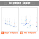 PawHut Dog Weave Pole Set Agility Starter Kit Pet Outdoor Exercise Training Set