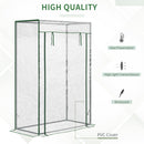 Outsunny 100 x 50 x 150cm Greenhouse w/ Zipper Roll-up Door Outdoor Transparent