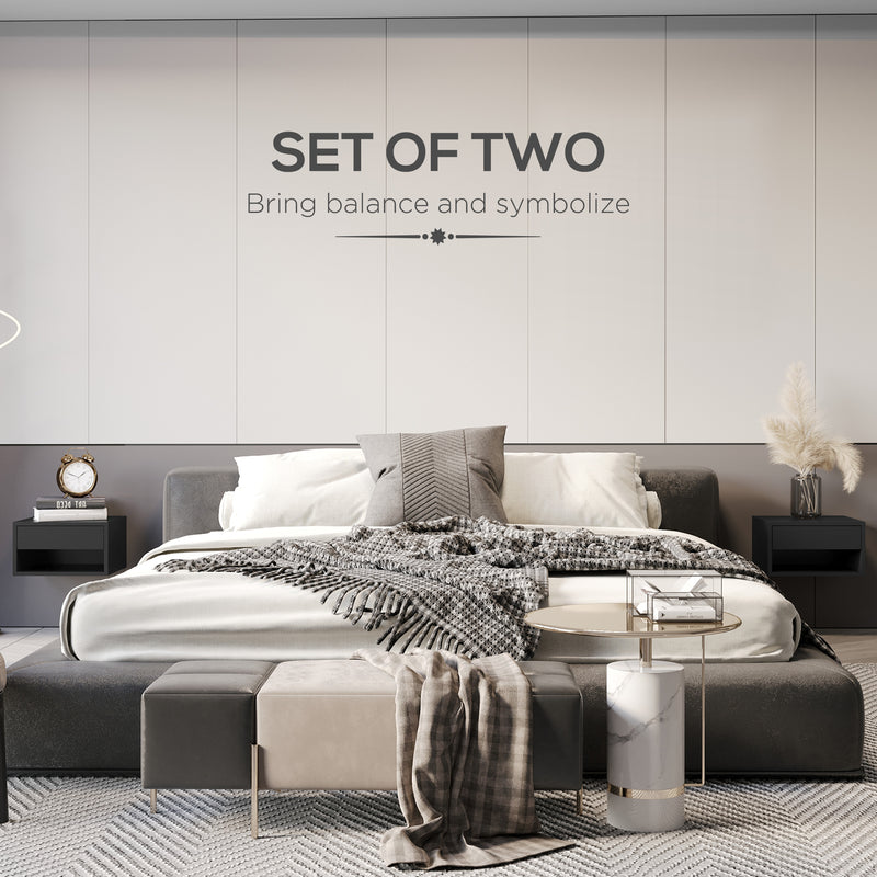 Bed and side shop table set