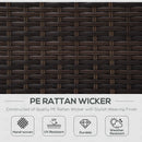 Garden Patio Rattan Wicker Furniture Single Cube Chair Sofa Outdoor Brown