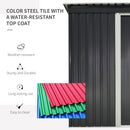 Outsunny 5 x 3ft Garden Storage Shed Sliding Door Sloped Roof Tool Black