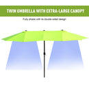 Outsunny 4.6M Garden Patio Umbrella Canopy Parasol Sun Shade w/o Base Green