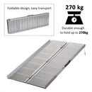 HOMCOM 4ft Aluminium Folding Wheelchair Ramp Equipment Mobility Suitcase