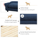 PawHut Dog Sofa Bed Pet Chair w/ Soft Cushion, for XS and S Dogs - Blue