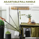 Outsunny Folding Wagon Garden Cart Collapsible Camping Trolley for Outdoor