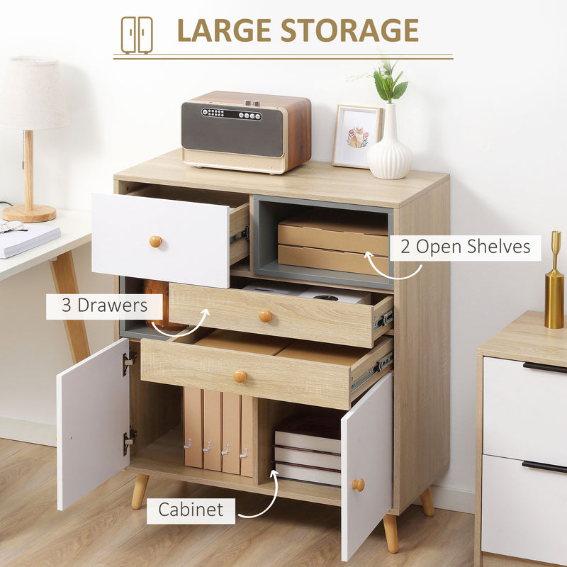 HOMCOM Modern Sideboard, Storage Cabinet, Free Standing Accent Cupboard