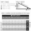 HOMCOM 3ft Aluminium Folding Wheelchair Ramp Equipment Mobility Suitcase