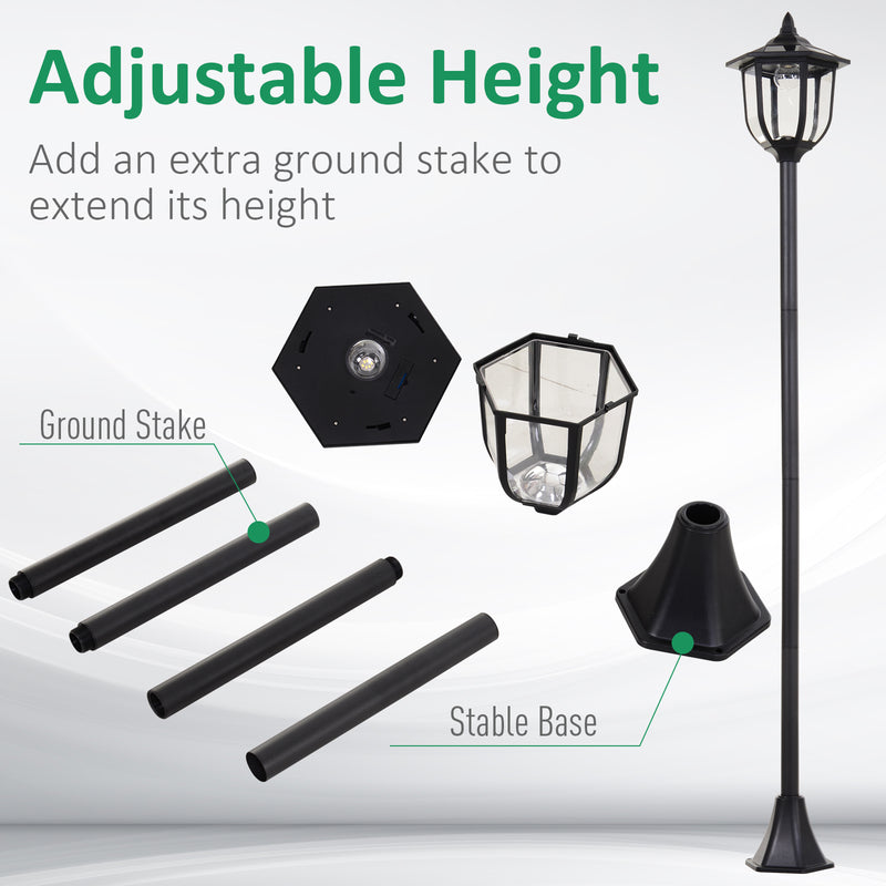 Outsunny Solar Torch Lights Outdoor Garden with 6 LED Auto On/Off 6-8 Hours