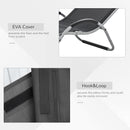 Outsunny Sun Lounge Recliner Lounge Chair Design Ergonomic w/ Pillow Black