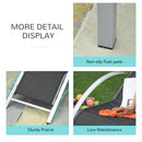 Outsunny 3 Pieces Lounge Chair Set Garden Sunbathing Chair w/ Table Black