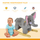 Ride on Elephant Rocker Children Rocking Horse Grey Nursery Rhymes Kids Toy Game