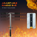 HOMCOM Foldable Kick Scooter for Kids w/ Adjustable Height, Break, Big Wheels