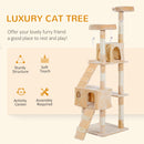 PawHut Cat Tree Scratcher Activity Centre, Condo Scratching Post Toy Bed