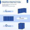 Outsunny Camping Windbreak Portable Wind Blocker Privacy Wall, 540cm x 150cm