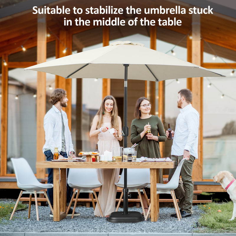 Outsunny 11kg Concrete Square Garden Parasol Base Holder for Table Umbrella