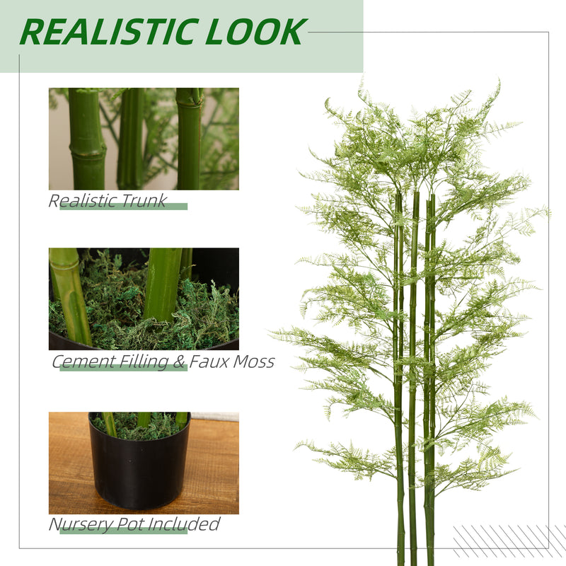 HOMCOM Potted Artificial Plants Asparagus Fern for Indoor Outdoor, 155cm