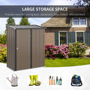 Outsunny Outdoor Storage Shed Steel Garden Shed w/ Lockable Door for Backyard