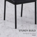 HOMCOM Dining Chairs Faux Leather Accent Chairs for Kitchen, Set of 4, Black