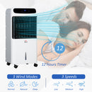 HOMCOM Mobile Air Cooler, Evaporative Ice Cooling Fan Humidifier Unit