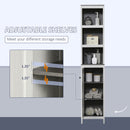 kleankin  Bathroom Storage Cabinet w/ Door Cupboard and Adjustable Shelf, White