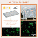 HOMCOM Flannel Fleece Blanket Double Size Glow in The Dark 203x152cm Galaxy Star