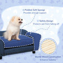 PawHut Dog Sofa Bed, Kitten Couch Chair w/ Soft Cushion, for Small Dogs - Blue