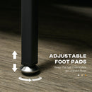 HOMCOM Coat Rack, Coat Stand with Shoe Storage, 5 Hooks for Hallway, Brown