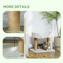 PawHut 42cm Indoor Cat Tree, Kitty Play Tower w/ Toy Balls, Jute Scratching Post
