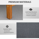 Outsunny Ergonomic Outdoor Chaise w/ Adjustable Back and Pillow for Garden Black