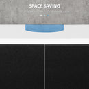 kleankin Under Sink Storage Cabinet W/ Solid Wood Legs and Adjustable Shelf