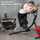HOMCOM Abs Trainer and Exercise Bike w/ Adjustable Heights and Resistance