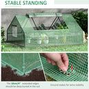 Outsunny Greenhouse Flower Planter Mini Zipper Garden Patio Steel 1.8 M