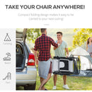 Outsunny Zero Gravity Lounger Folding Recliner Chair w/ Cup Holder Padded Pillow