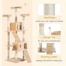 PawHut Cat Tree Scratcher Activity Centre, Condo Scratching Post Toy Bed