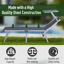 Outsunny Outdoor Lounger Fold 165° Reclining Chair w/ Adjustable Canopy Grey