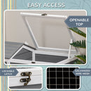 PawHut Wooden Tortoise House, Small Pet Reptile with Hide Shelter Den and Run