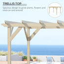 Outsunny 3.6 x 3(m) Wooden Garden Pergola Gazebo for Climbing Vines, Natural