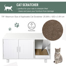 PawHut Cat Litter Box Enclosure & House w/ Nightstand/End Table Design, White