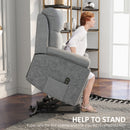 HOMCOM Power Lift Chair Electric Riser Recliner with Remote Control, Grey