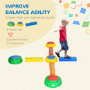 Outsunny Eight-Piece Kids Stepping Stones w/ Non-Slip Surface & Bottom, for Kids