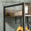 HOMCOM Clothes Rail, Metal Coat Stand, Garment Rack with 2 Fabric Storage Drawer