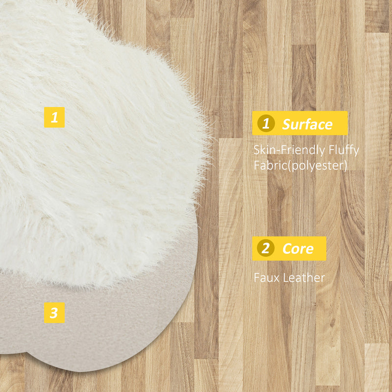 HOMCOM Faux Fur Fluffy Rug, Shaggy Area Rugs for Living Room Bedroom, 60x180 cm