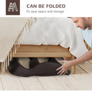 PawHut Foldable Pet Stairs 3 Steps with Non-slip Mats for Small Dogs, Brown