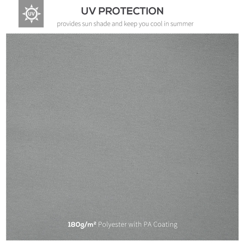 Outsunny 3x4m Gazebo Replacement Roof Canopy 2 Tier Top UV Cover Patio Grey