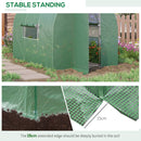 Outsunny 3 x 2M Reinforced Walk-in Polytunnel Garden Greenhouse Steel Frame