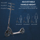 HOMCOM Teens Adult Kick Scooter Foldable Adjust Aluminum For Age 14+ Black